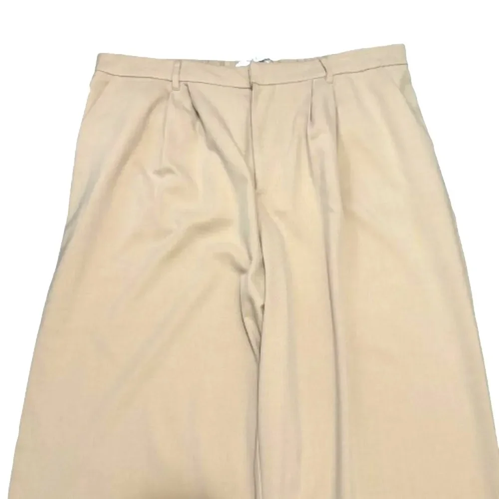 Tinseltown High Rise Wide Leg Trousers Camel Tan Minimalist Neutral Plus Size 2X - Picture 2 of 7